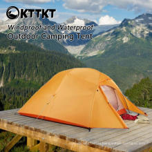 2.4kg orange mountaineering trekking double tent canvas